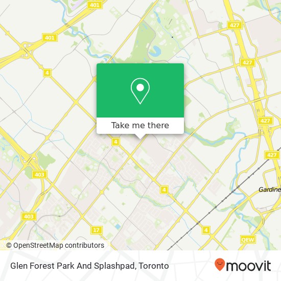 Glen Forest Park And Splashpad map