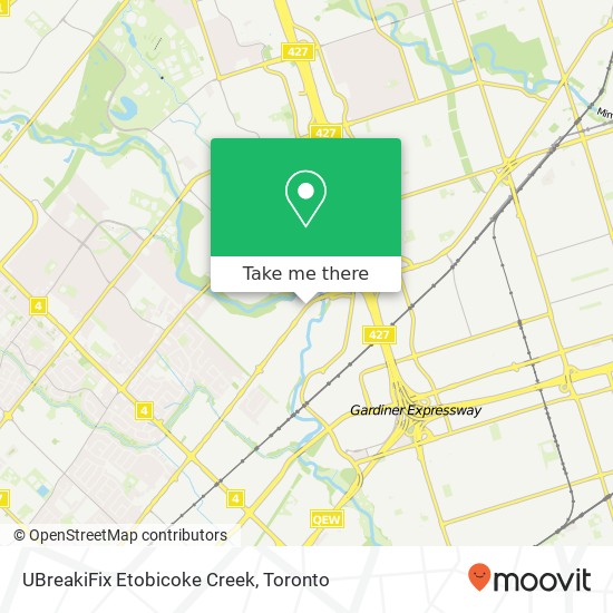 UBreakiFix Etobicoke Creek map