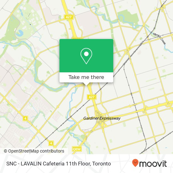 SNC - LAVALIN Cafeteria 11th Floor map