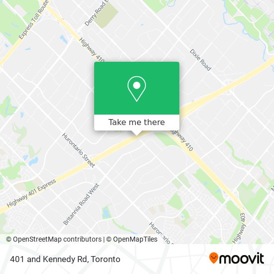 401 and Kennedy Rd map