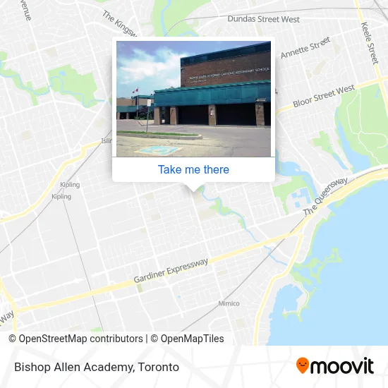 Bishop Allen Academy map