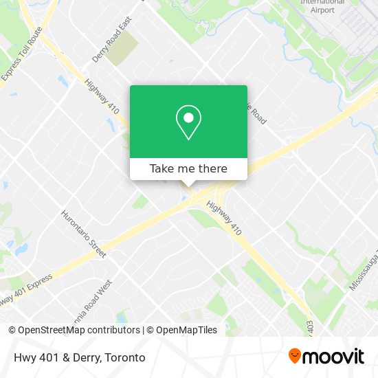 Hwy 401 & Derry map