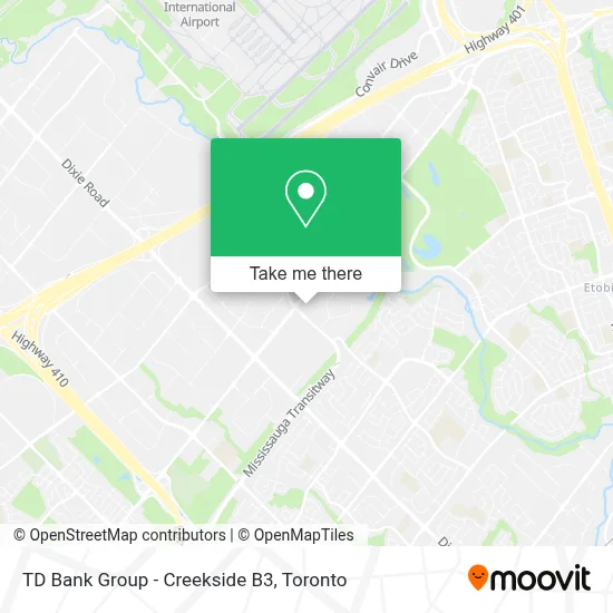 TD Bank Group - Creekside B3 map