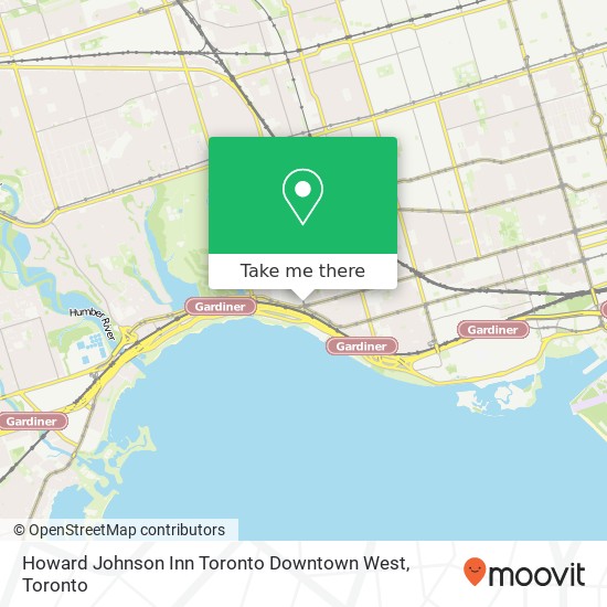Howard Johnson Inn Toronto Downtown West map