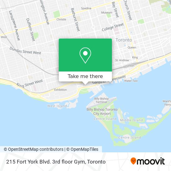 215 Fort York Blvd. 3rd floor Gym map