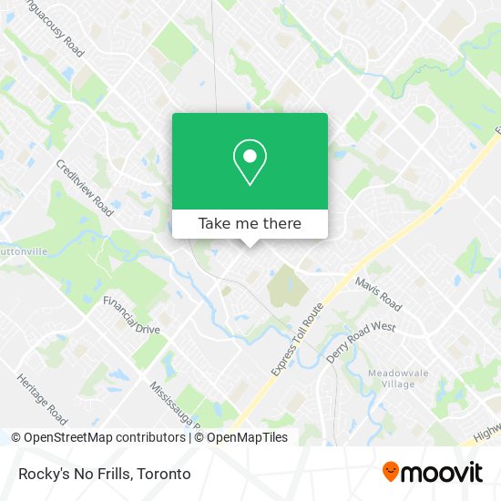 Rocky's No Frills map
