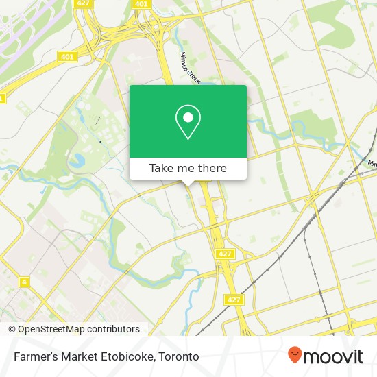 Farmer's Market Etobicoke map