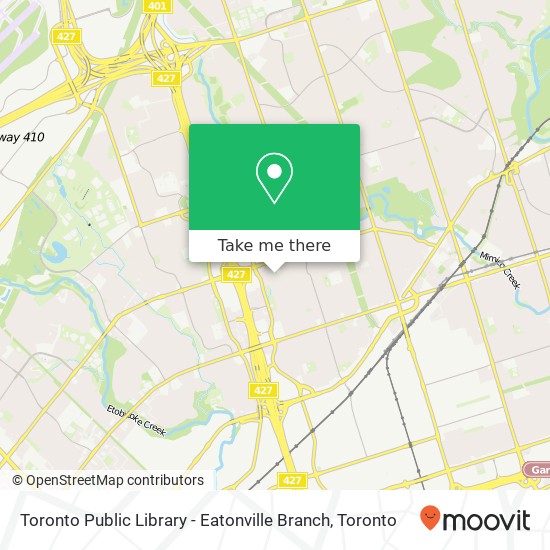 Toronto Public Library - Eatonville Branch map