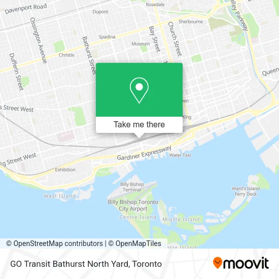 GO Transit Bathurst North Yard map
