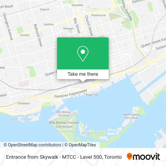 Entrance from Skywalk - MTCC - Level 500 map