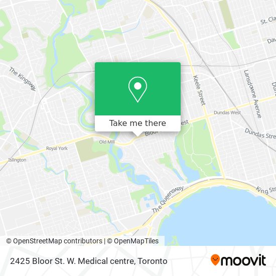 2425 Bloor St. W. Medical centre map