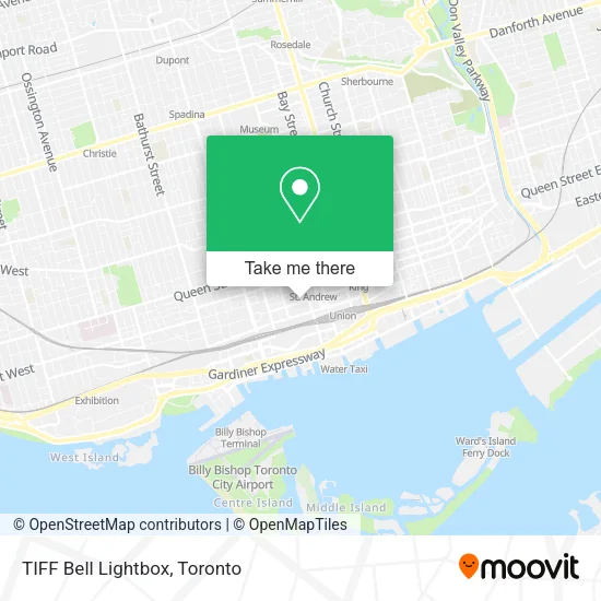 TIFF Bell Lightbox map