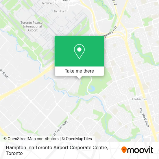 Hampton Inn Toronto Airport Corporate Centre map
