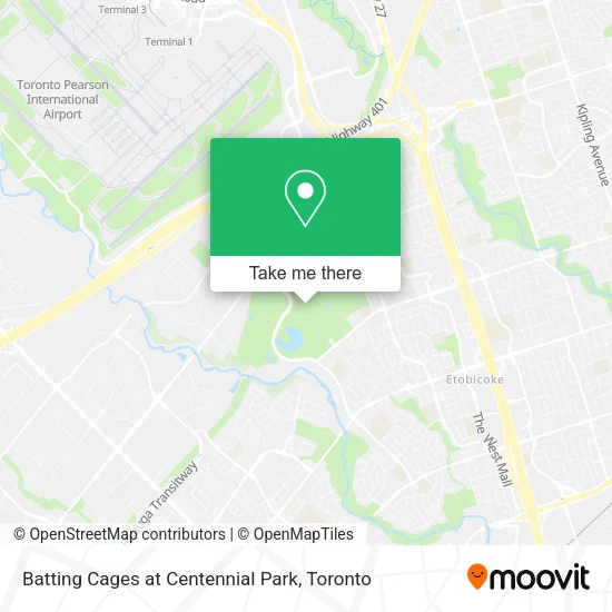 Batting Cages at Centennial Park map