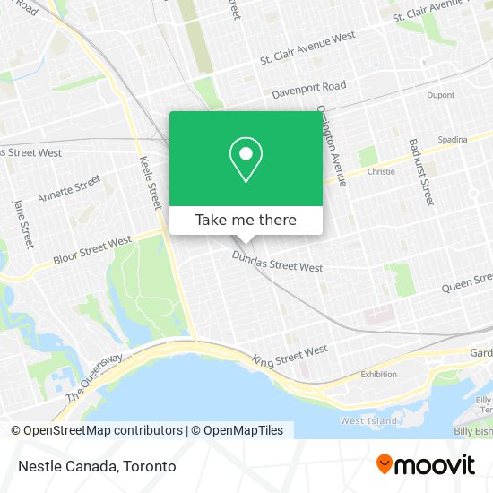 Nestle Canada map