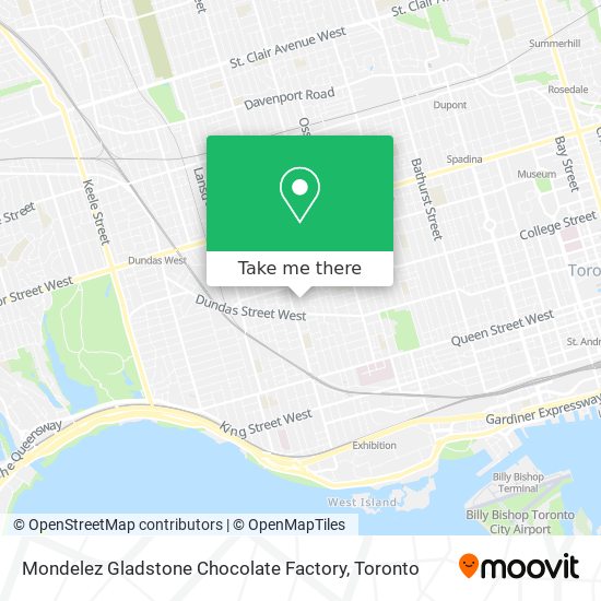 Mondelez Gladstone Chocolate Factory map
