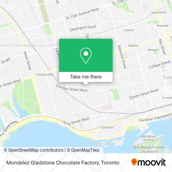 Mondelez Gladstone Chocolate Factory map