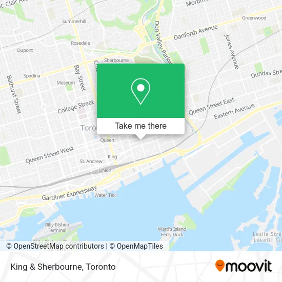 King & Sherbourne map