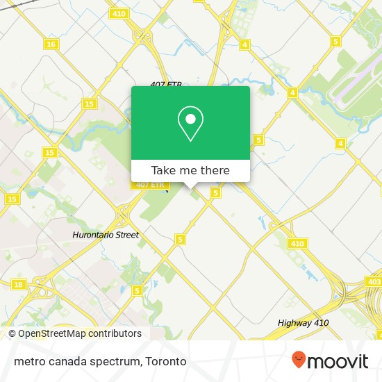 metro canada spectrum map