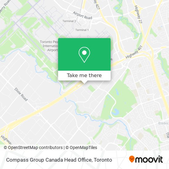 Compass Group Canada Head Office map