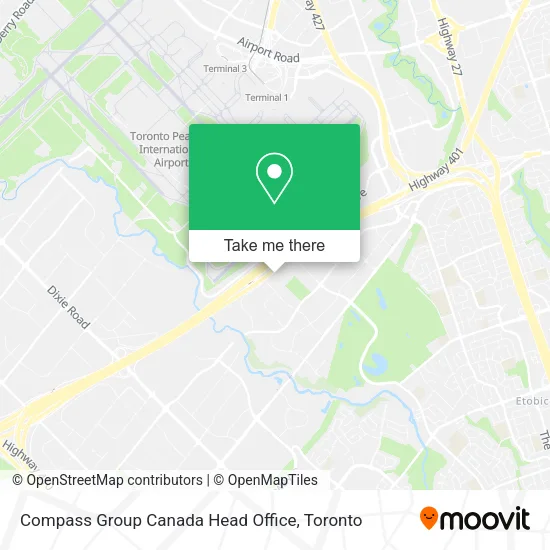 Compass Group Canada Head Office map