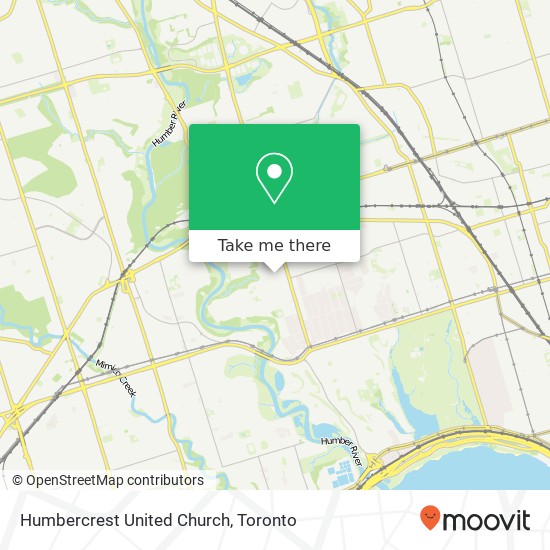 Humbercrest United Church map