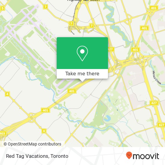 Red Tag Vacations map