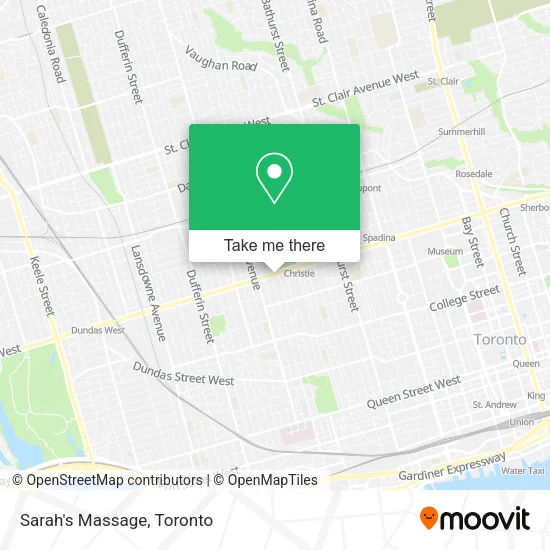 Sarah's Massage map