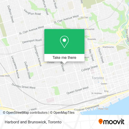 Harbord and Brunswick map