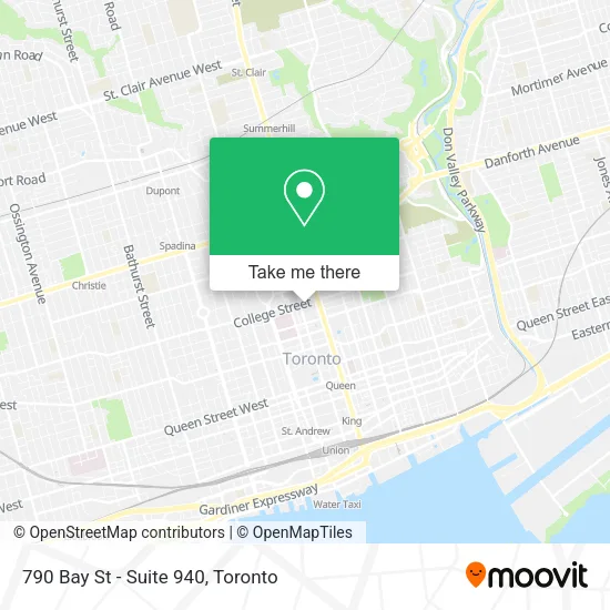 790 Bay St - Suite 940 map