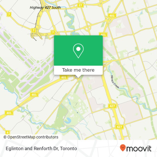 Eglinton and Renforth Dr map
