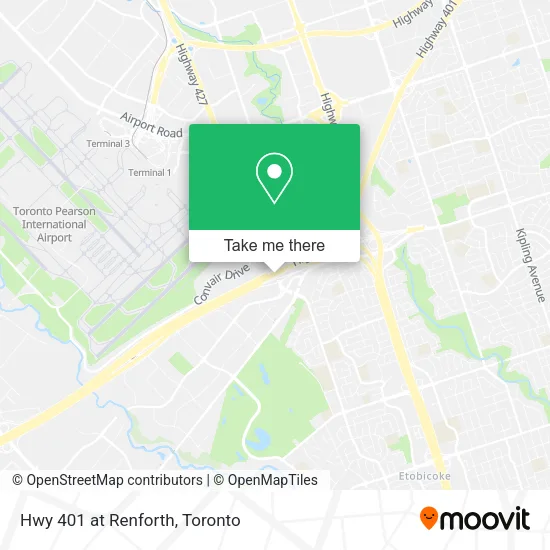 Hwy 401 at Renforth map