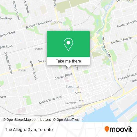 The Allegro Gym map