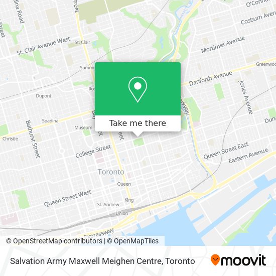 Salvation Army Maxwell Meighen Centre map