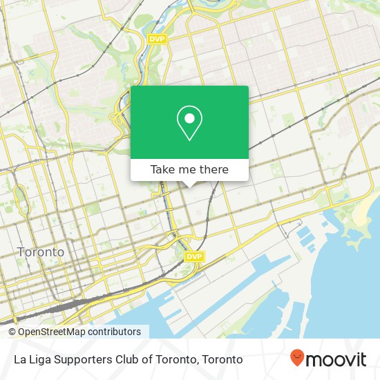 La Liga Supporters Club of Toronto map