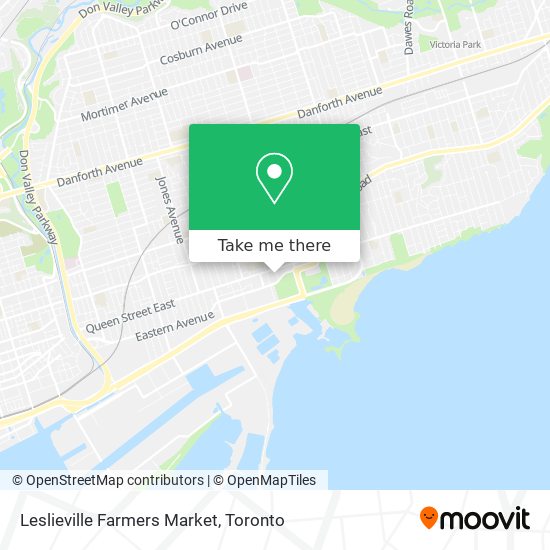 Leslieville Farmers Market map