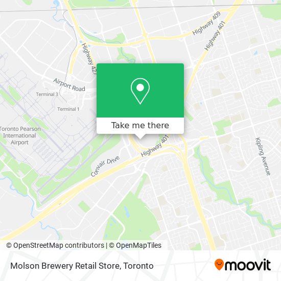 Molson Brewery Retail Store map