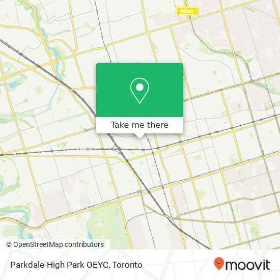 Parkdale-High Park OEYC map