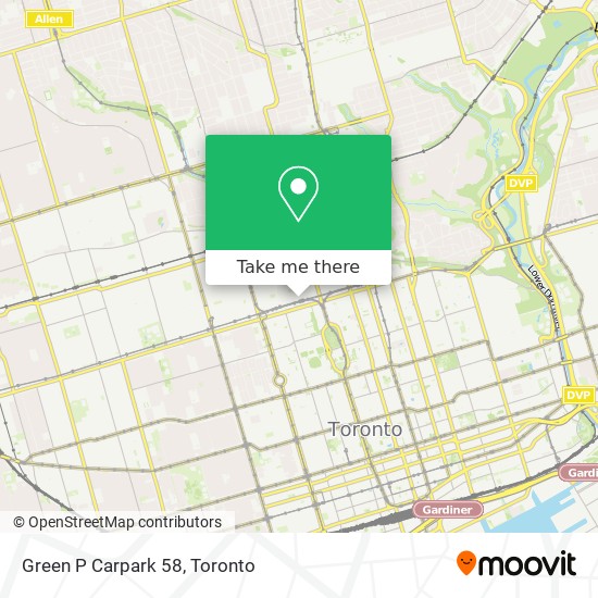 Green P Carpark 58 map