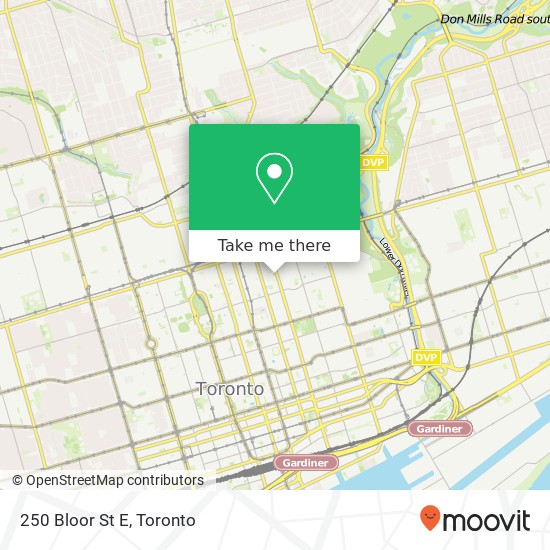 250 Bloor St E map