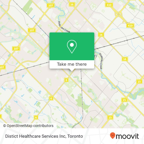 Distict Healthcare Services Inc map