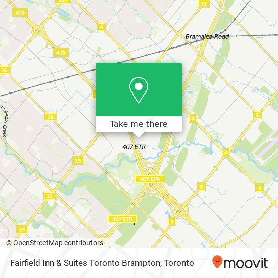 Fairfield Inn & Suites Toronto Brampton map