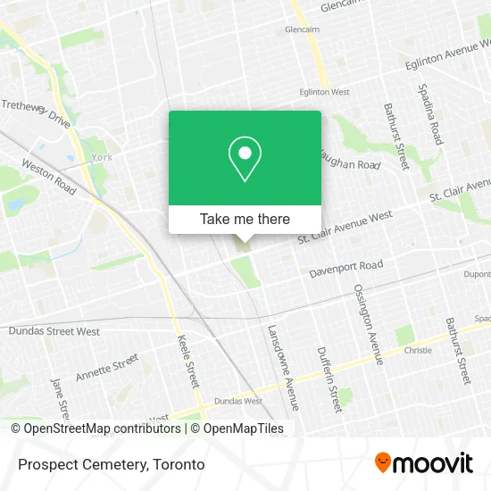 Prospect Cemetery map