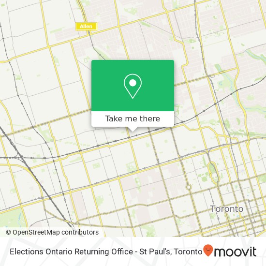 Elections Ontario Returning Office - St Paul's map