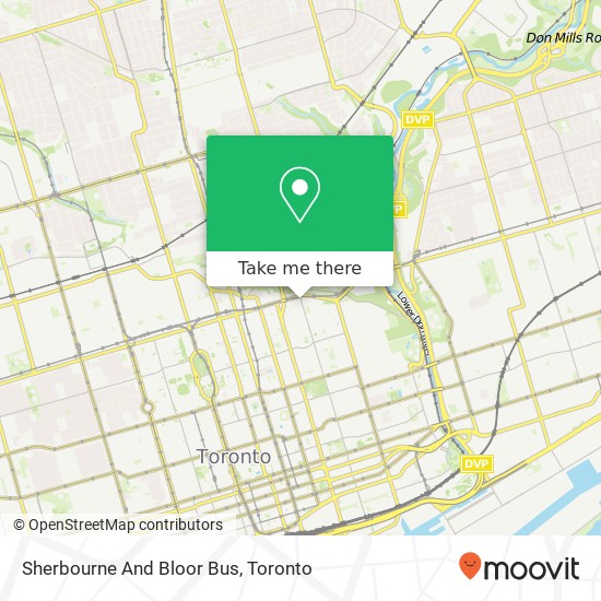 Sherbourne And Bloor Bus map