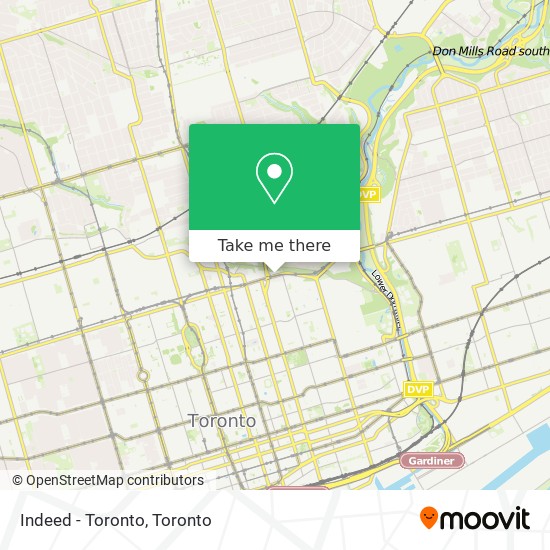 Indeed - Toronto map