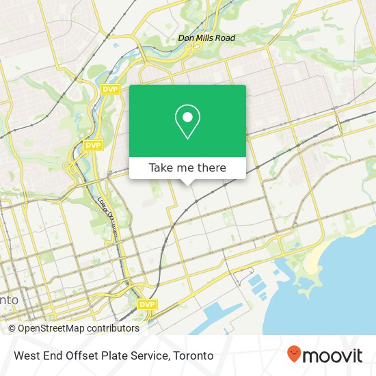 West End Offset Plate Service map