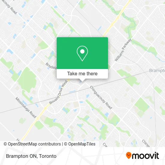 Brampton ON map