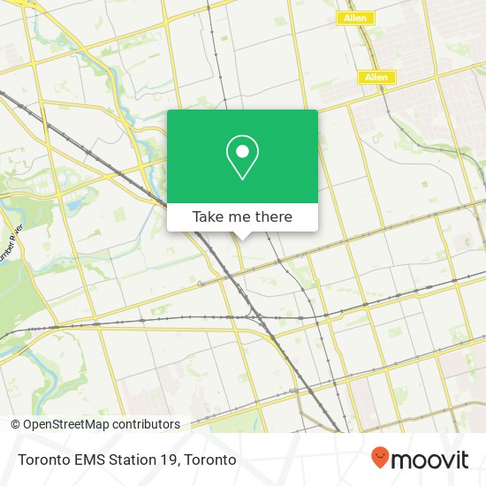 Toronto EMS Station 19 map