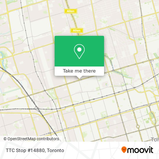 TTC Stop #14880 map